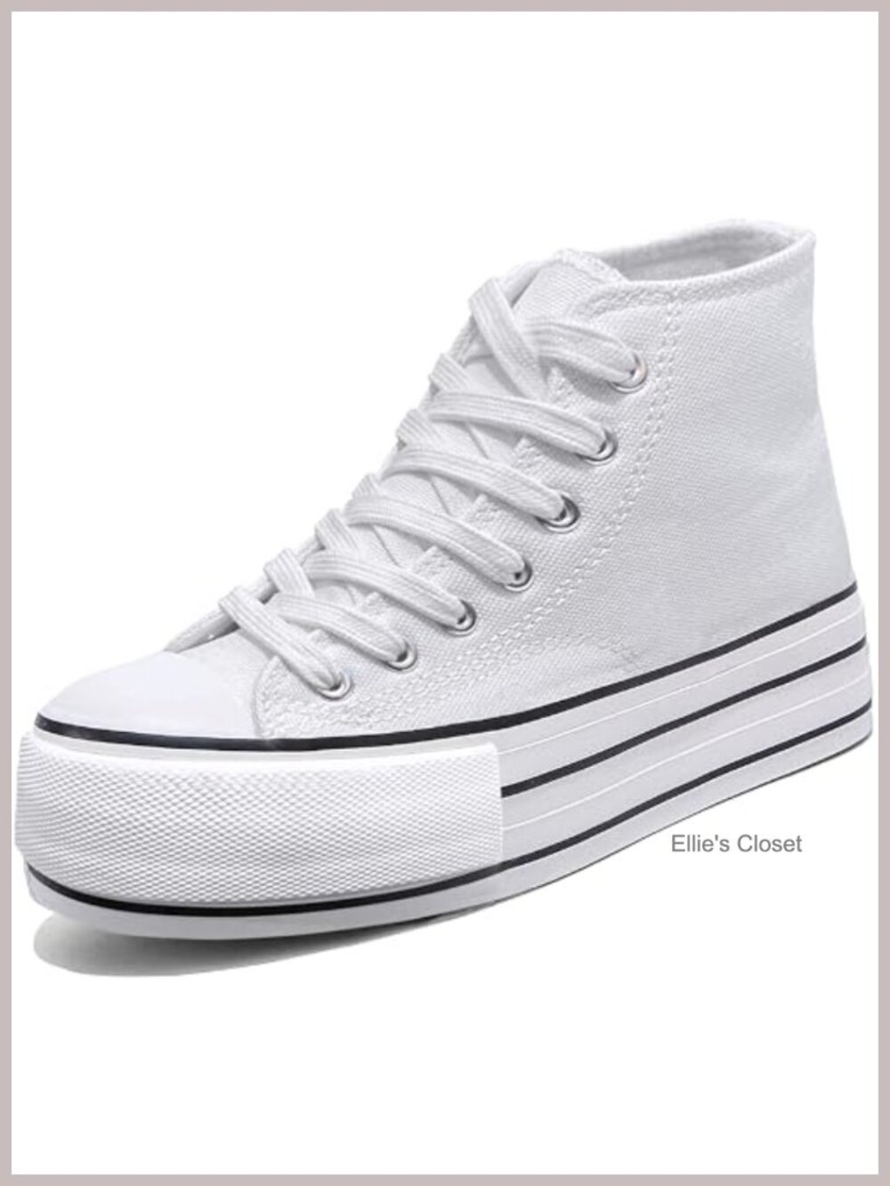 4cm Platform Canvas Sneakers for Women Chunky Low Top Lace-Up
